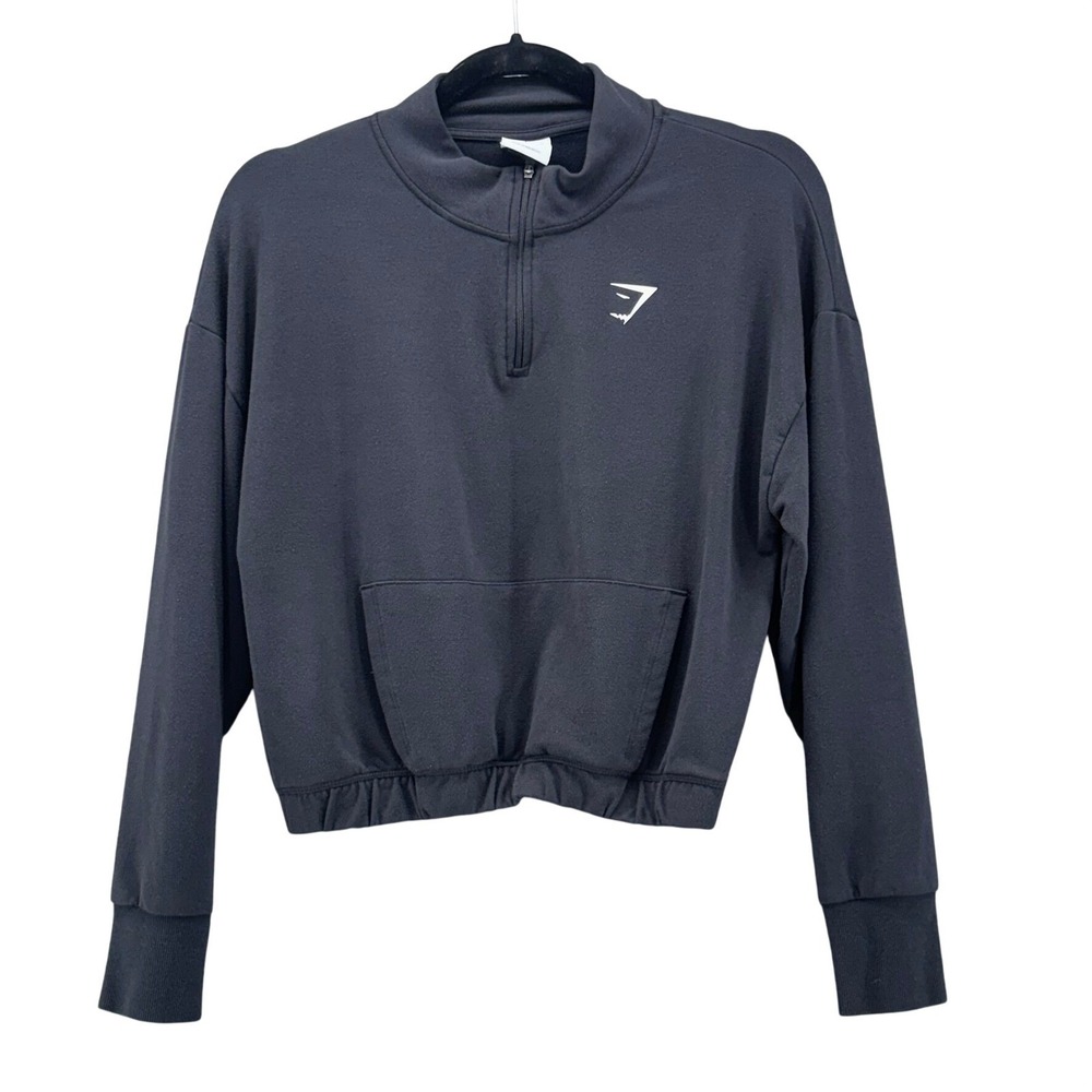 Gymshark Quarter Zip Black L